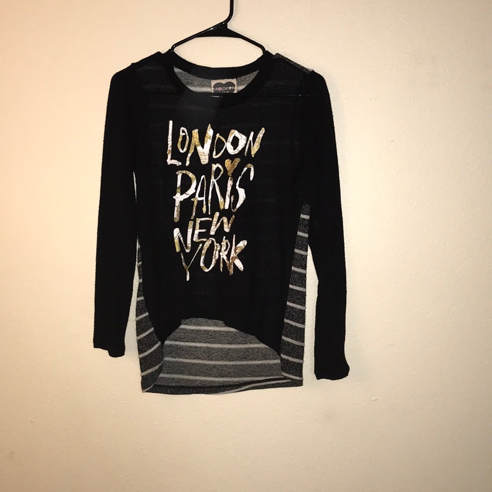 Long sleeve stripped back shirt